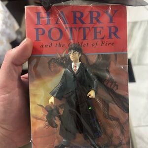 Harry Potter and the Goblet of Fire book and Figure